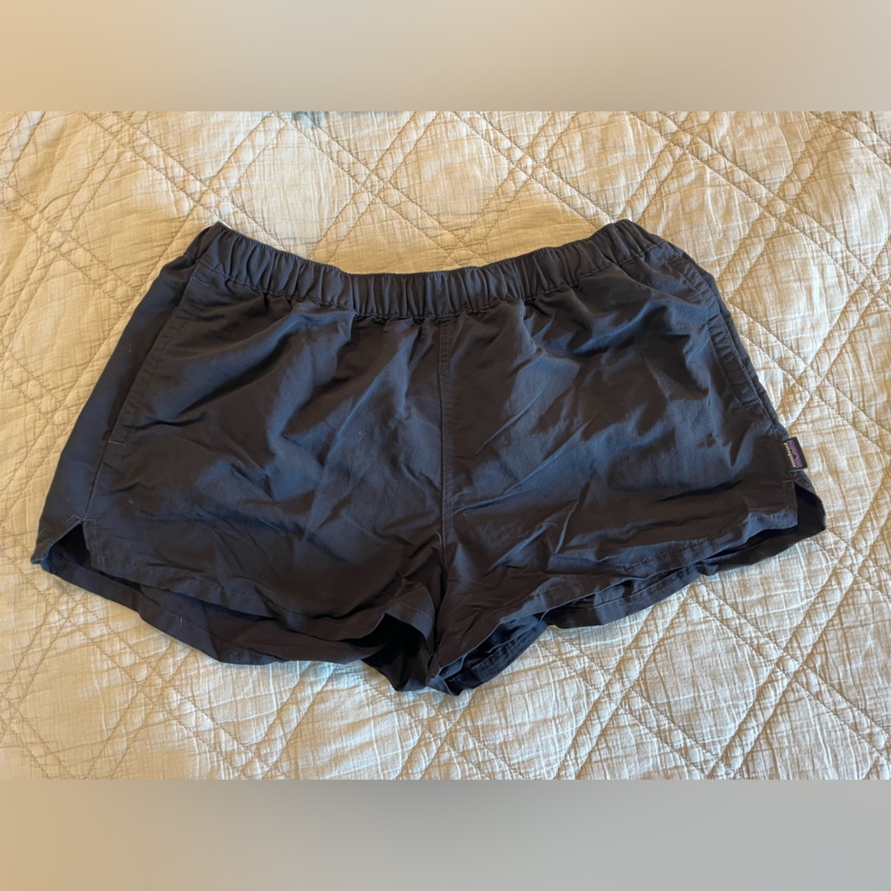 Patagonia Barely Baggies 2.5” in black.